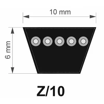 Megadyne 10x1165 Lw/ 1145 Li Z 45" řemen klínový Akční Cena