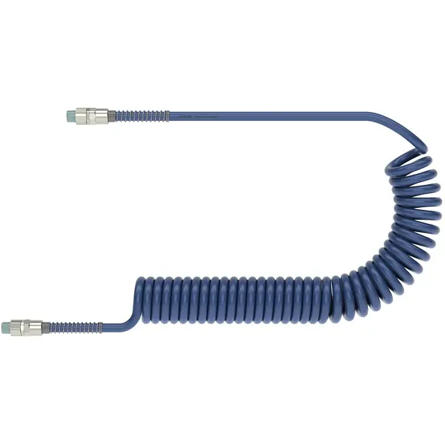 Omezená Nabídka LÜDECKE 11/16 PU HADICE KR16B - 11/16 - 6 m, kroucená k pneu. nářadí s AR 1/2", modrá