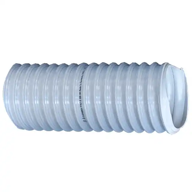 Finální Výprodej SCHAUENBURG 450 FLEXADUR PVC-3N BF - Šedá hadice pro odsávání abr. materiálů, 0,08 Bar, 0/+70°C, (1,5 mm)