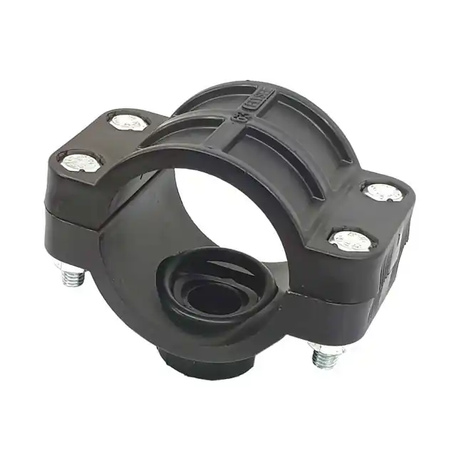 CLAMPS PROFEC SEDLO PP - DN25, černá polyprop. svorka potrubí s IG 3/4" PN 16 Bar, bal. 10 Ks Novinka