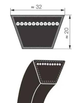 Sezónní Sleva Klínový řemen 32x3350 Li-D 3425 Lw Rubena