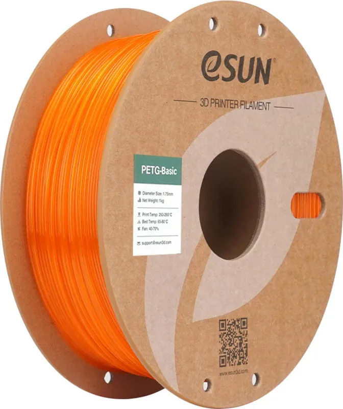 eSUN PETG-Basic Translucent Orange, 1,75 mm / 1000 g Výprodej