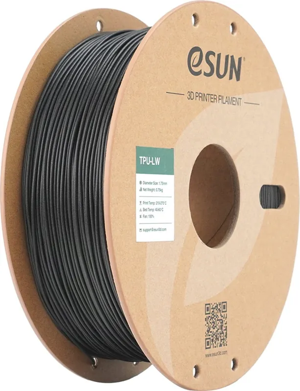 Expresní Doručení eSUN TPU-LW Black, 1,75 mm / 750 g