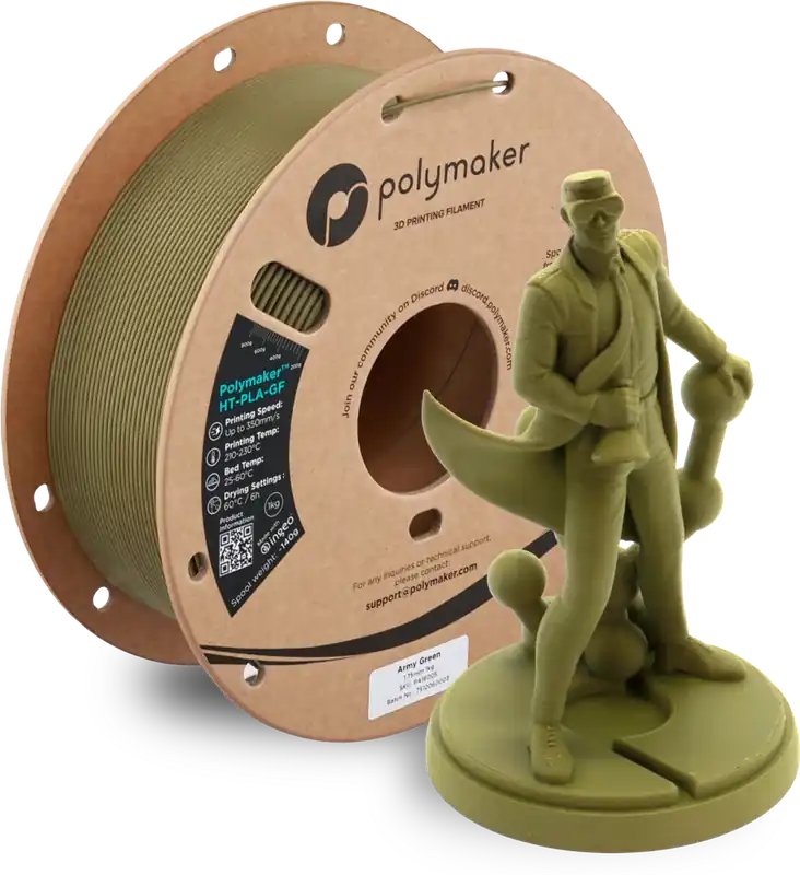 Horká Nabídka Polymaker HT-PLA-GF Army Green, 1,75 mm / 1000 g