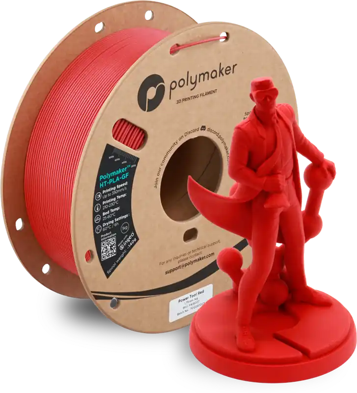 Polymaker HT-PLA-GF Power Tool Red, 1,75 mm / 1000 g Akční Nabídka