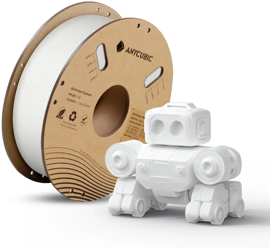 Vysoce Kvalitní Anycubic PLA High Speed Bright White, 1,75 mm / 1000 g