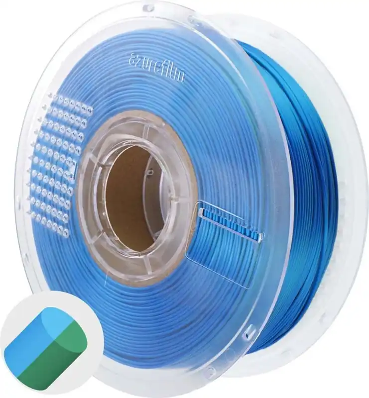 Cenová Bomba AzureFilm PLA Silk Dual Color Emerald Surf, 1,75 mm / 1000 g