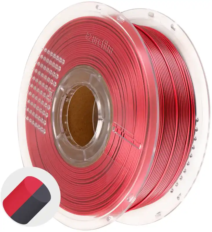 Nová Kolekce AzureFilm PLA Silk Dual Color Crimson Steel, 1,75 mm / 1000 g