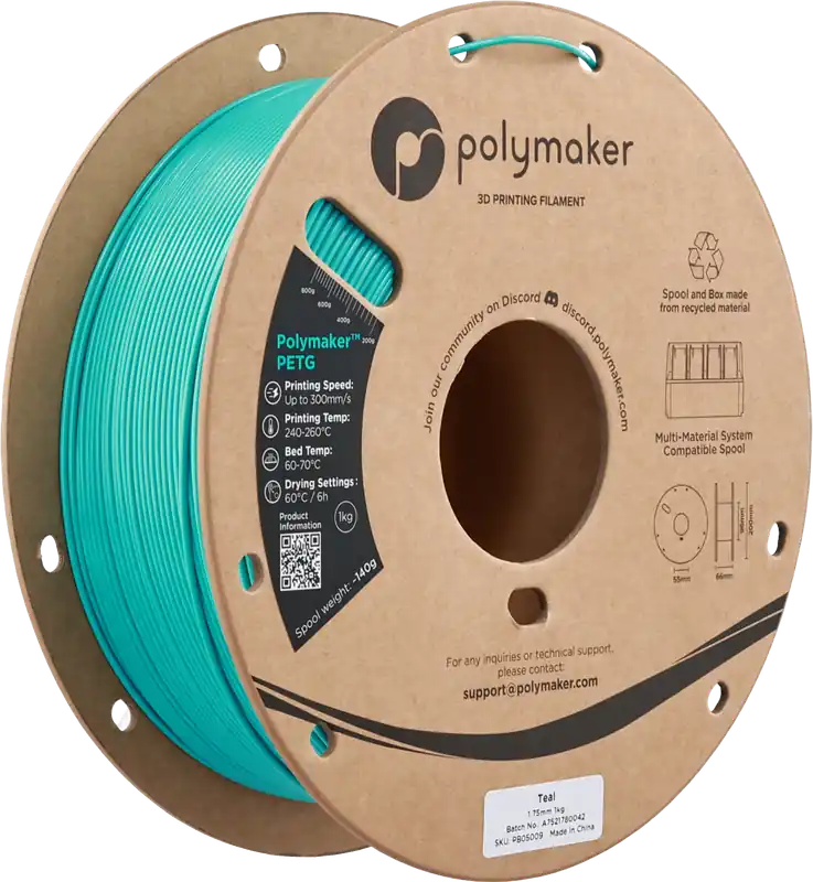 Polymaker PETG Teal, 1,75 mm / 1000 g Nejlepší Cena