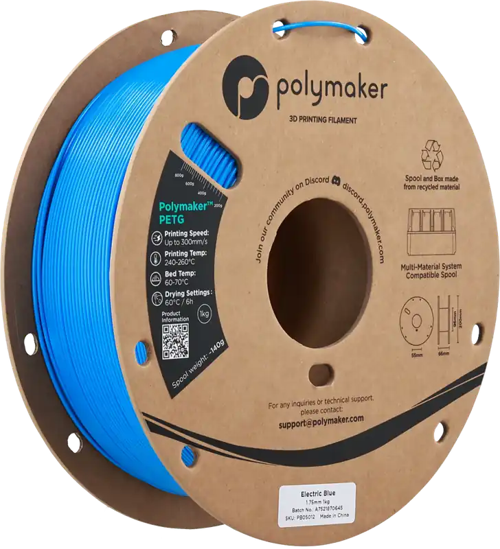 Polymaker PETG Electric Blue, 1,75 mm / 1000 g Speciální Cena