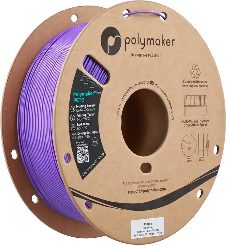 Výhodná Nabídka Polymaker PETG Purple, 1,75 mm / 1000 g