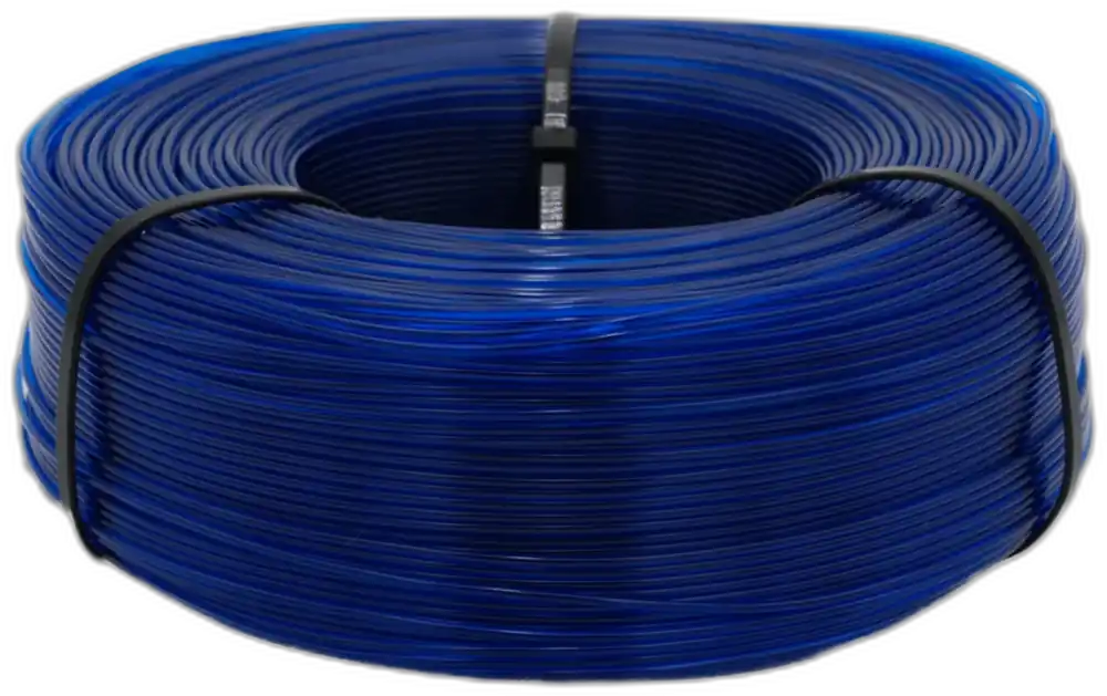 Recycling Fabrik rPETG Refill Luminiscenční safír (Blue-Translucent), 1,75 mm / 1000 g Poslední Šance