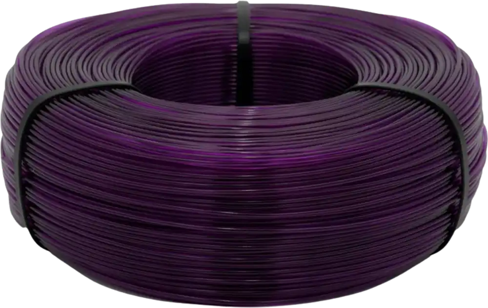 Recycling Fabrik rPETG Refill Královský ametyst (Purple-Translucent), 1,75 mm / 1000 g Vysoce Kvalitní