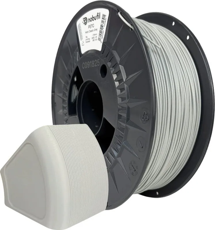 Zlevněný Nobufil PETG Matt Classic Grey, 1,75 mm / 1000 g