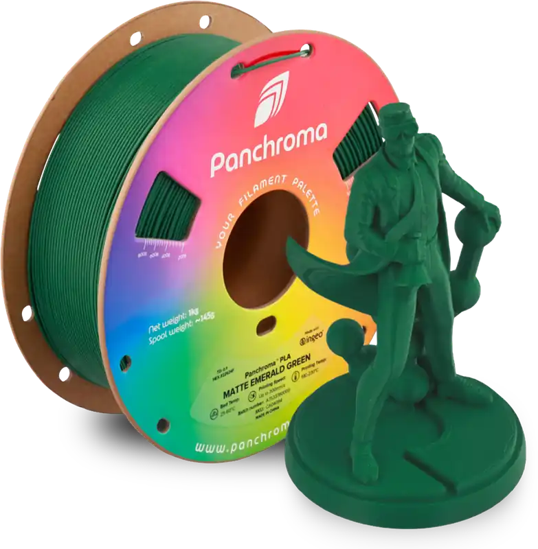 Polymaker Panchroma™ PLA Matte Emerald Green, 1,75 mm / 1000 g Nová Kolekce