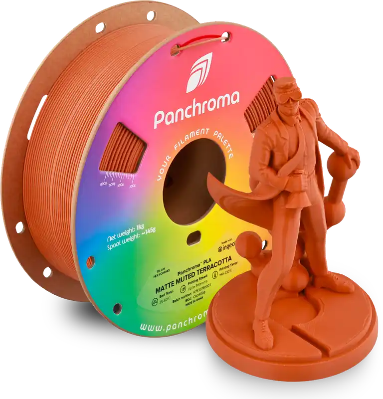 Cenově Výhodný Polymaker Panchroma™ PLA Matte Muted Terracotta, 1,75 mm / 1000 g
