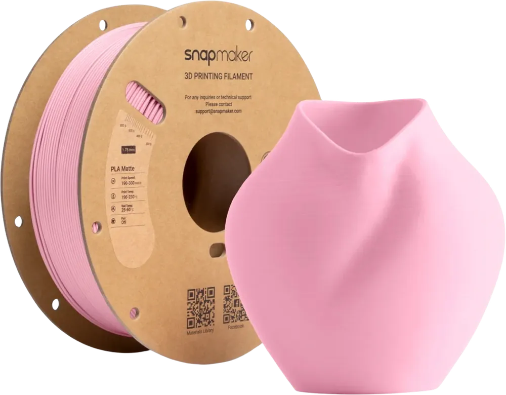 Snapmaker Matte PLA Sakura Pink (RFID), 1,75 mm / 1000 g Pouze Dnes