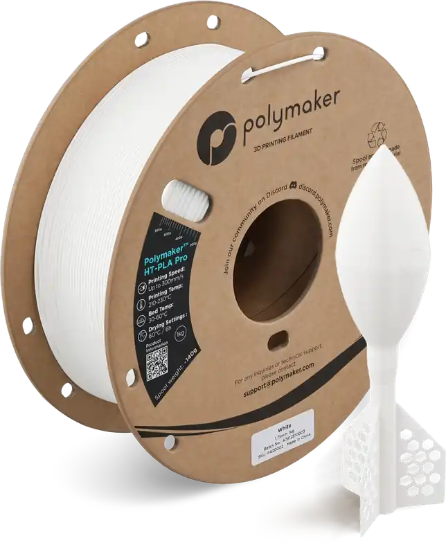 Akční Cena Polymaker HT-PLA Pro White, 1,75 mm / 1000 g