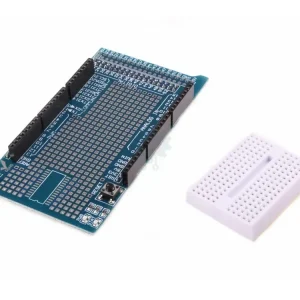 Oblíbený Arduino MEGA prototype Shield + mini BreadBoard