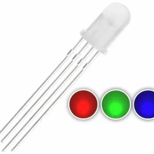 RGB LED 5mm Difuzní, společná katoda Omezená Nabídka