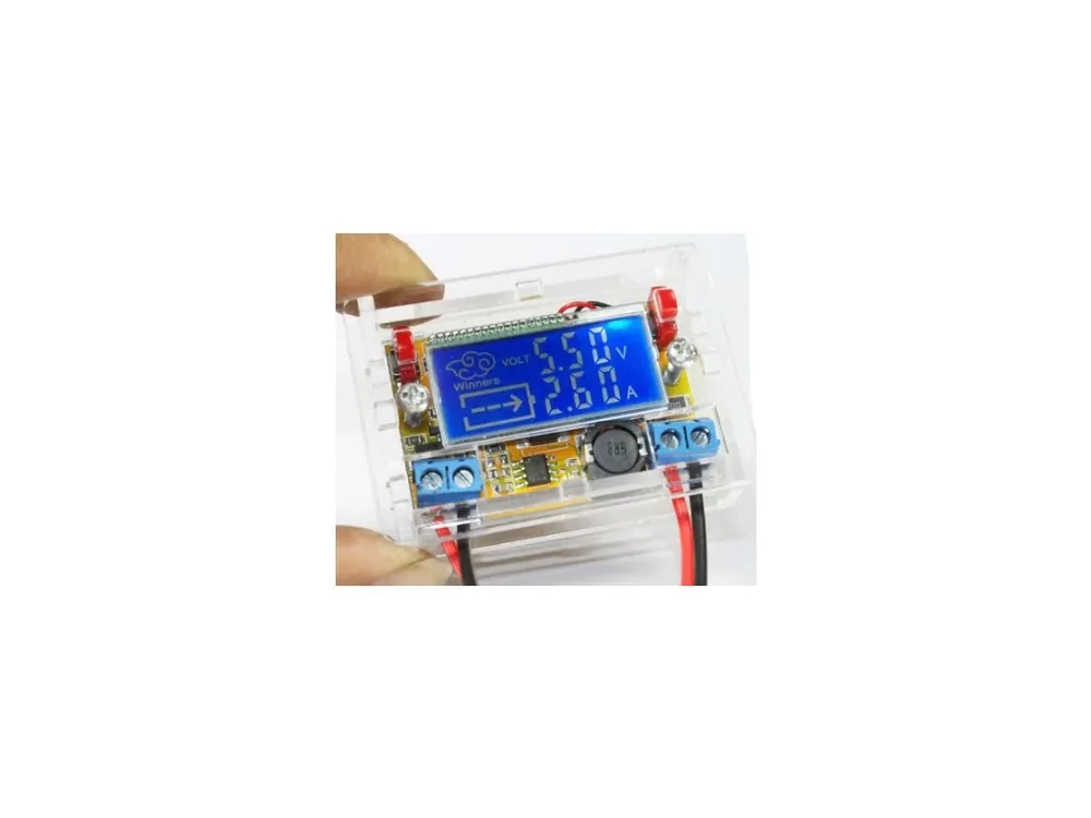 Step-down regulovatelný napájecí měnič 0-16V 2A, LCD Display Must-Have