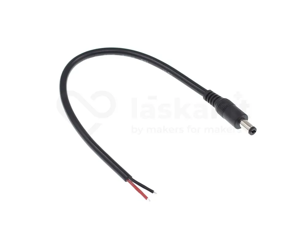 Konektor DC 5.5/2.1mm 18AWG samec 30cm kabel Aktuální