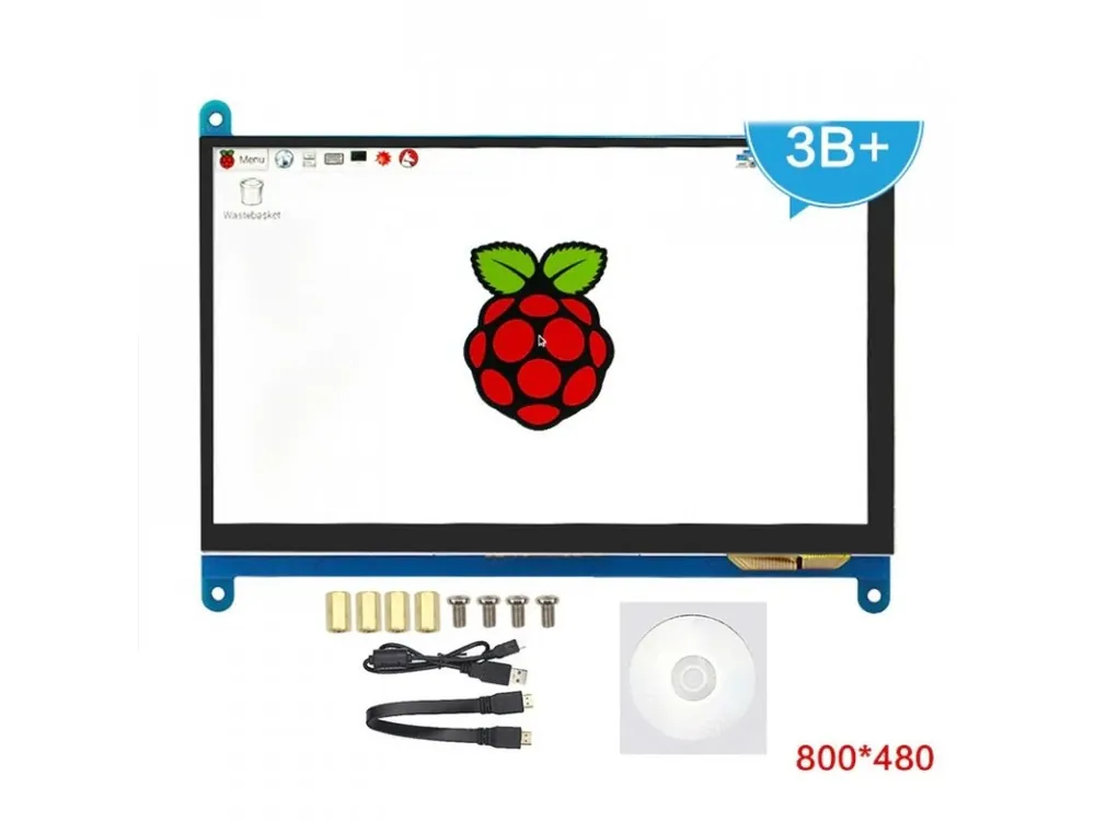 7" 800x480 IPS displej, HDMI, dotykový, pro Raspberry Pi Oblíbený