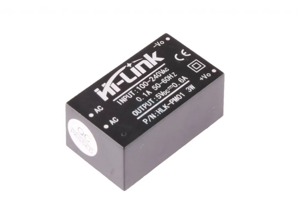 Dokud Zásoby Vydrží Hi-Link HLK-PM01 napájecí 230V AC-DC zdroj 5V/0.6A, izolovaný