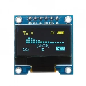 Zlevněný 0.96" 128x64 OLED displej, SPI, modro/žlutý