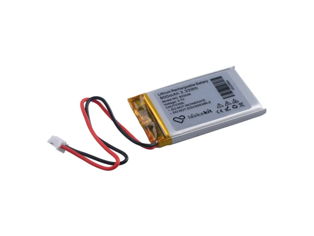 Dokud Zásoby Vydrží LaskaKit LiPol Baterie 603048 900mAh 3.7V JST-PH 2.0