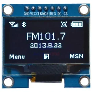 Vysoce Kvalitní 1.3" 128x64 OLED displej, SPI, bílý