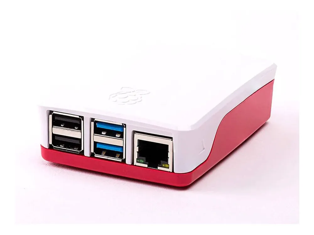 Krabička pro Raspberry Pi 4, ABS, malinová/bílá Dokud Zásoby Vydrží