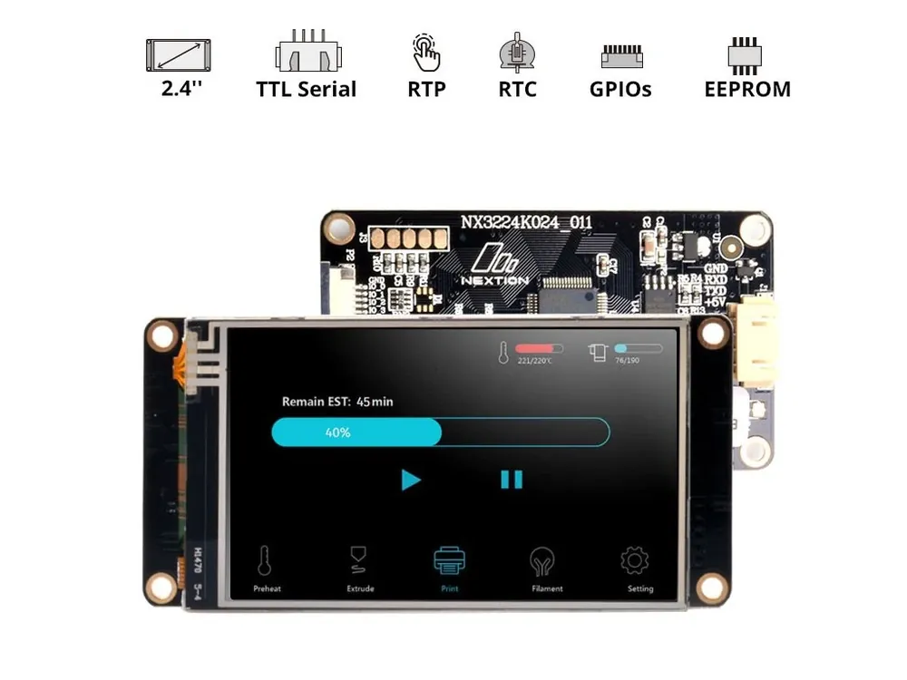 Must-Have Nextion orig. Enhanced NX3224K024 2.4" 320 x 240 TFT displej
