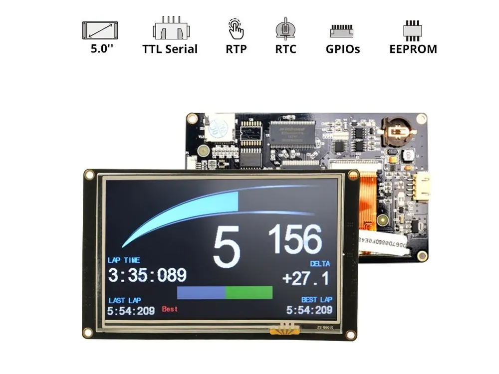 Nextion orig. Enhanced NX8048K050 5.0" 800 x 480 TFT displej Nakupujte Hned