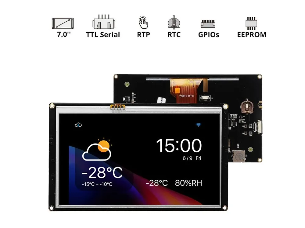 Levný Nextion orig. Enhanced NX8048K070 7.0" 800 x 480 TFT displej
