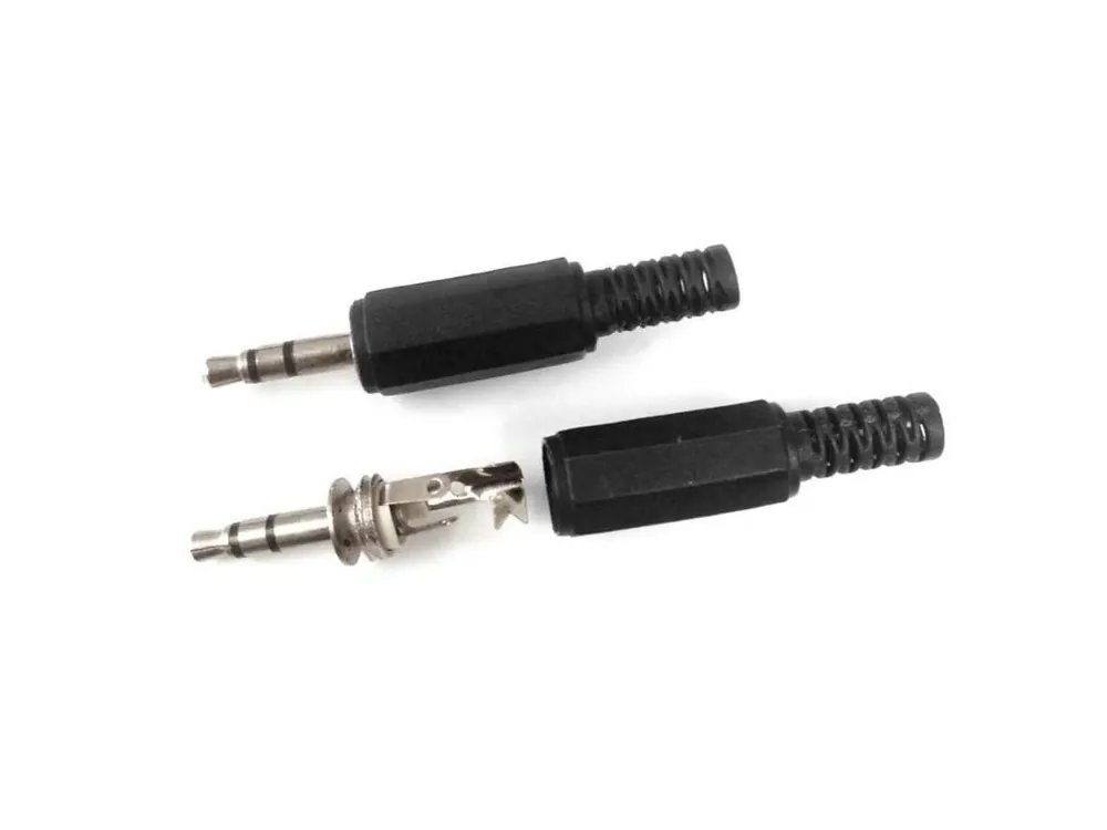 Jack konektor 3.5 mm male stereo 3 pólů, černý Bezpečná Platba