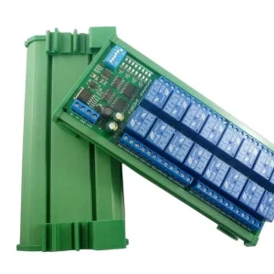 16-kanálů 12V relé modul 250VAC 10A, RS485, DIN Zlevněný