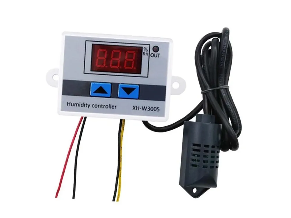 Digitální kontrolér vlhkosti vzduchu XH-W3005 s čidlem SHT20 - hygrostat, 12V DC Akce