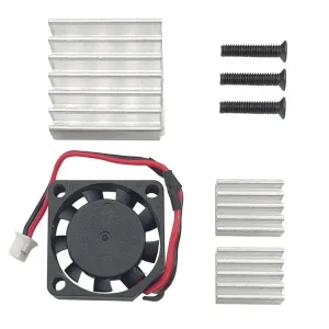Nízká Cena Sada hliníkových chladičů pro Rock Pi 4C+ s ventilátorem