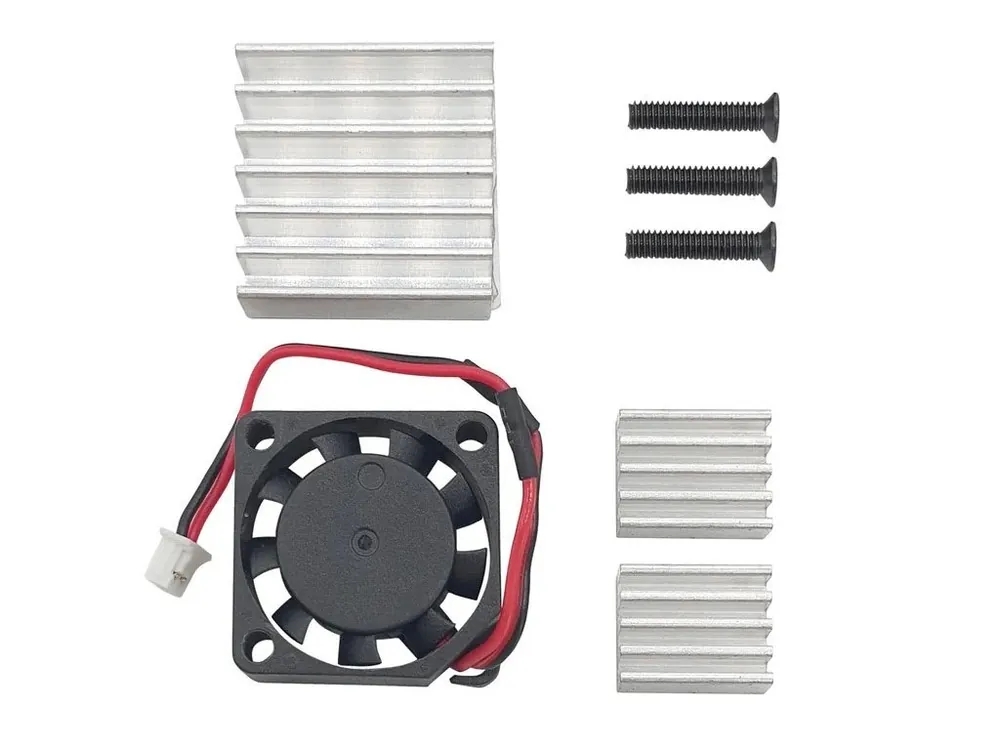 Nízká Cena Sada hliníkových chladičů pro Rock Pi 4C+ s ventilátorem
