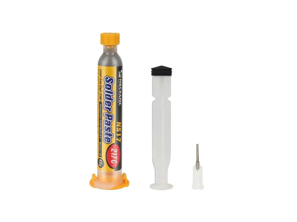 Bezpečná Platba Mechanic NS17 Pájecí pasta Sn96,5Ag3Cu0,5 217°C, 40g