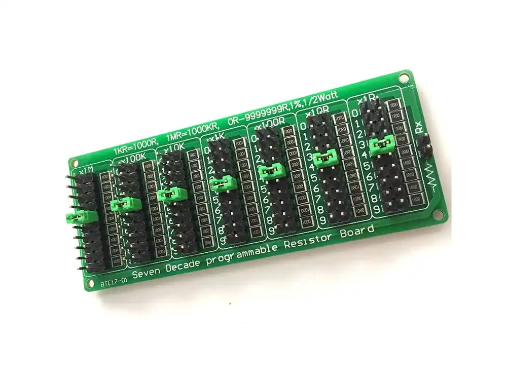 Jednoduchá odporová dekáda 0 - 9999999Ω krok 1Ω 1% 0.5W Must-Have