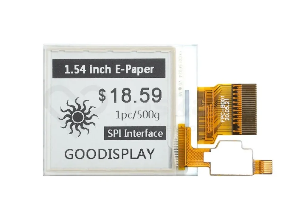 Cenový Hit Good Display GDEY0154D67-T03 1.54" 200x200 ePaper displej dotykový