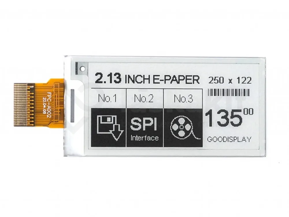 Jen Po Omezenou Doba Good Display GDEY0213B74 2.13" 250x122 ePaper displej