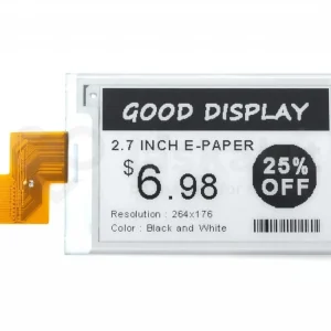 Good Display GDEY027T91 2.7" 264x176 ePaper displej Grayscale Značkový