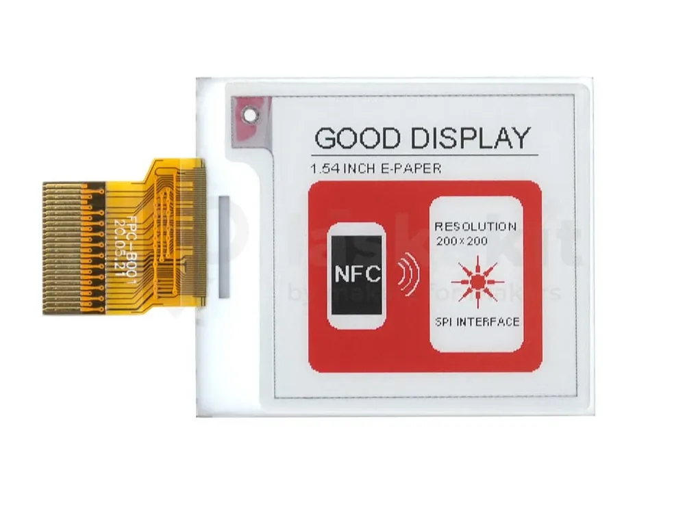 Good Display GDEY0154Z90 1.54" 200x200 červený ePaper displej Top Prodej