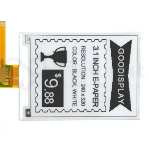 Good Display GDEQ031T10 3.1" 320x240 ePaper displej Nejlepší Cena