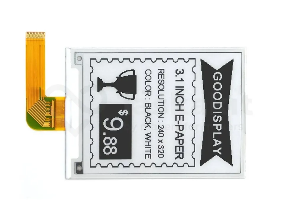 Good Display GDEQ031T10 3.1" 320x240 ePaper displej Nejlepší Cena