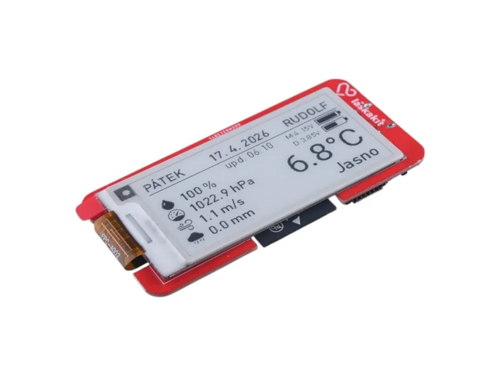 Dokud Zásoby Vydrží LaskaKit ESPink-Shelf-2.13 ESP32 e-Paper