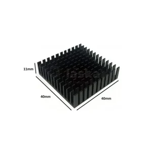 Hliníkový chladič 40x40x11mm, černý Aktuální